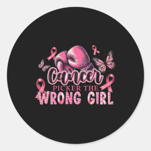 Adesivo Redondo Cancer Picker The Wong Girl Boxing Boxing Bre