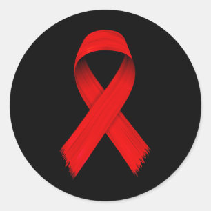 Adesivo Redondo Cancer Sanguíneo Sensibilizar a Semana Vermelha da
