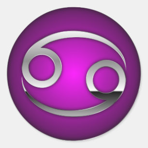 Adesivo Redondo Cancer - Símbolo Zodiac