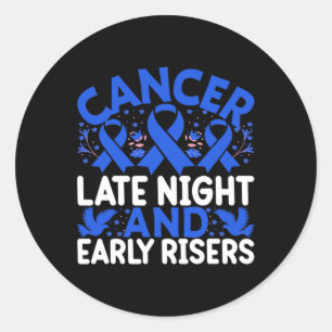 Adesivo Redondo Cancer tarde da noite e primeiros risers - Cancer