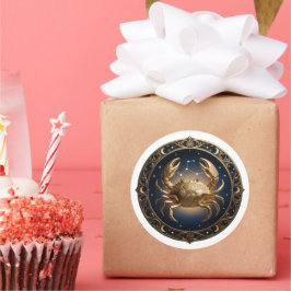 Adesivo Redondo Cancer Zodiac Crab