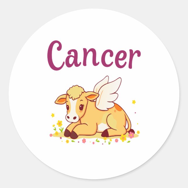 Adesivo Redondo Cancer Zodiac Png, Cancer (Frente)