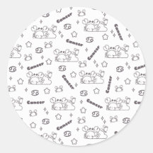 Cancer Zodiac Whispers - Padrão Mágico Monocromáti