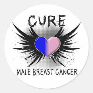 Adesivo Redondo Cancro da mama do homem da cura