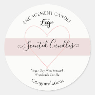 Adesivo Redondo CANDEL de NOIVADO personalizado