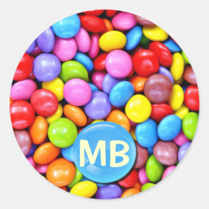 Adesivo Redondo Cândias Coloridas