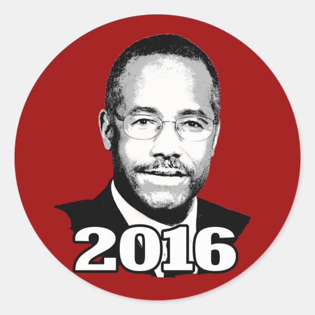 ADESIVO REDONDO CANDIDATO 2016 DE BEN CARSON (Frente)