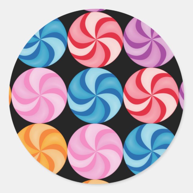 Adesivo Redondo Candies Sticker (Frente)