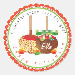 ADESIVO REDONDO CANDY APPLE CAIR HALLOWEEN