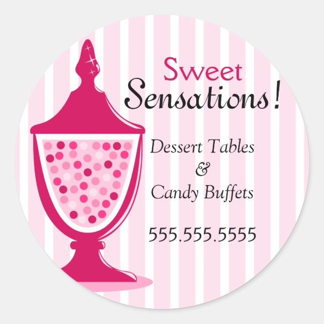 Adesivo Redondo Candy Buffet e Mesa Stickers (Frente)