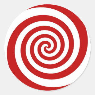 Adesivo Redondo Candy Cane