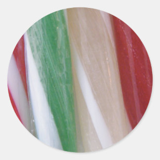 Adesivo Redondo Candy Cane Stickers