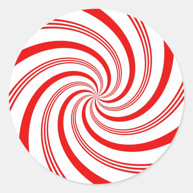 Adesivo Redondo Candy Cane Torção (Frente)
