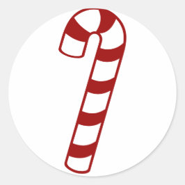 Adesivo Redondo Candy Canes