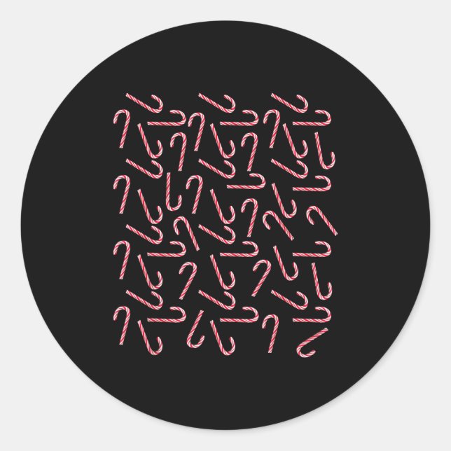 Adesivo Redondo Candy Canes Shirt For Women Kids Men Candy Cane Ch (Frente)