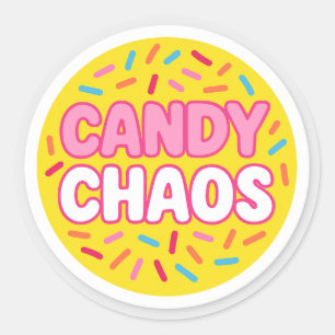Adesivo Redondo Candy Chaos