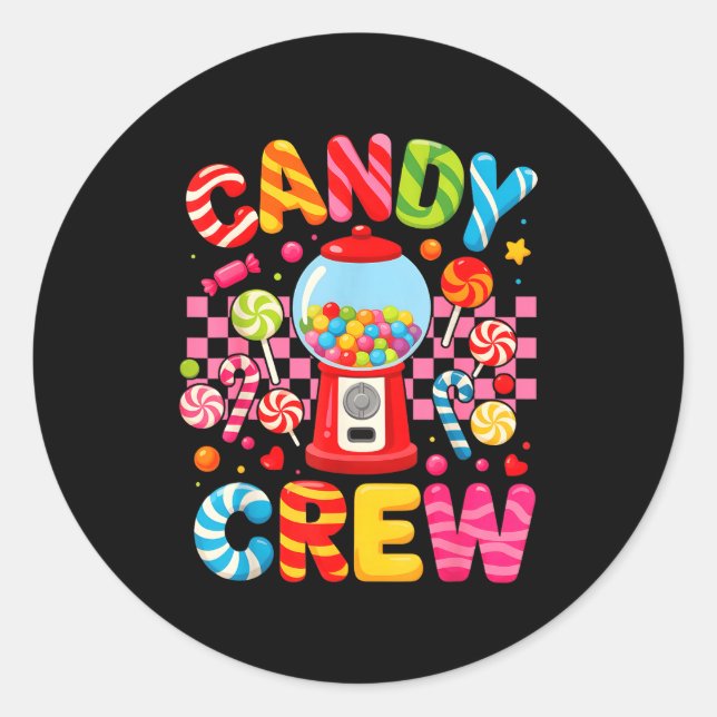 Adesivo Redondo Candy Costume Candy Crew Candy Lover Sweetie Women (Frente)