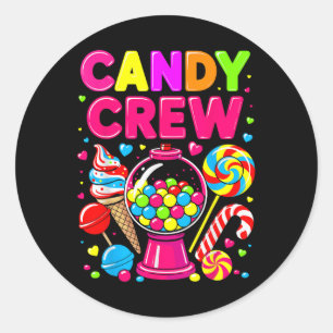 Adesivo Redondo Candy Land Candy Crew Docinho Candy Sq