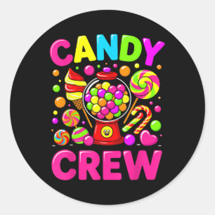Adesivo Redondo Candy Land Candy Crew Docinho Candy Sq