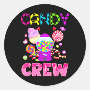 Adesivo Redondo Candy Land Candy Crew Docinho Candy Sq