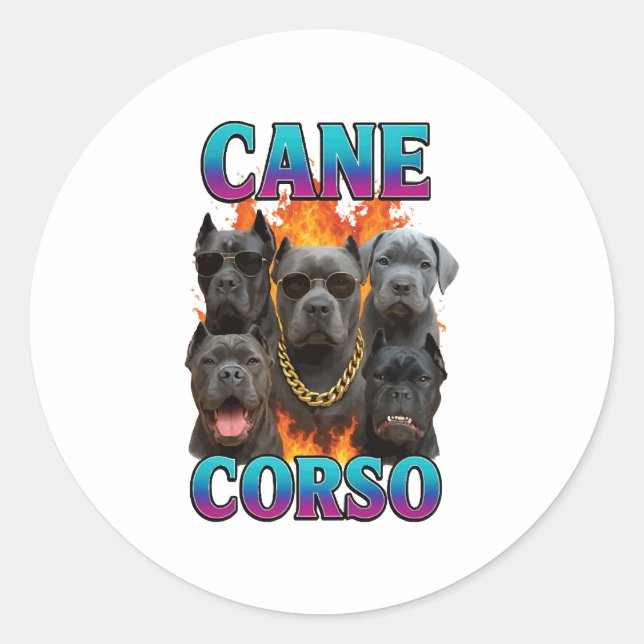 Adesivo Redondo Cane Corso (Frente)