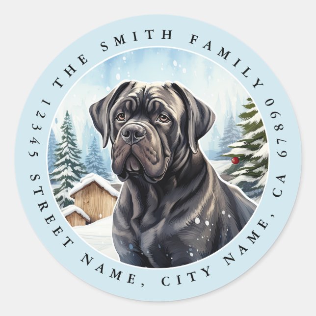 Adesivo Redondo Cane Corso Round Stickers (Frente)