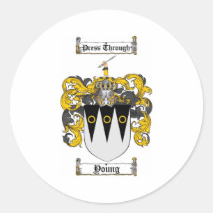 Adesivo Redondo Caneca de cerveja nova escocesa da brasão - crist