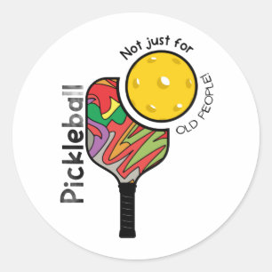 Adesivo Redondo Caneca engraçada de Pickleball para jogadores de t