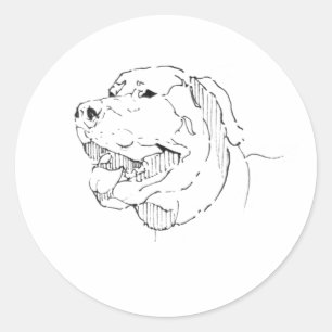 Adesivo Redondo Caneca Labrador Retriever, Linha Arte de Cachorro