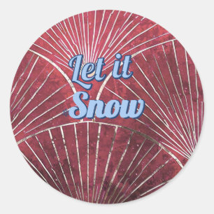 Adesivo Redondo Caneca Let it snow