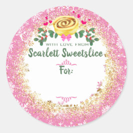 Adesivo Redondo Canela natalina pães panificação para panificação 