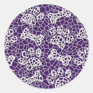 Adesivo Redondo Canetas de Cães e Ossos, Impressão de Arte Lace Fa