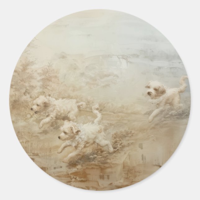 Adesivo Redondo Canetas redondas para artigos de papelaria (Frente)