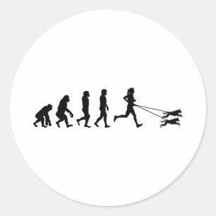 Adesivo Redondo Canicross Trail Runner Dog Sport Evolution