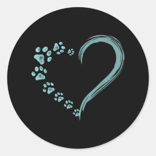 Adesivo Redondo Canina Imprima Coração Mãe