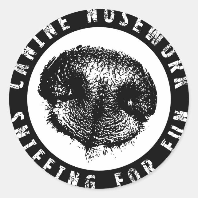 Adesivo Redondo Canine Nosework, Sniffing for Fun (Frente)