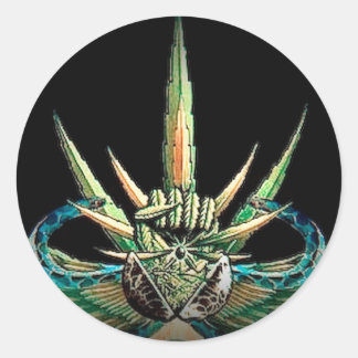 ADESIVO REDONDO CANNABIS PARA A SAÚDE