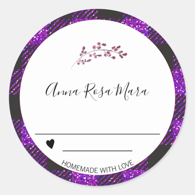 Adesivo Redondo ** Canning Jelly Buffalo Gingham Heart . AP30 (Frente)