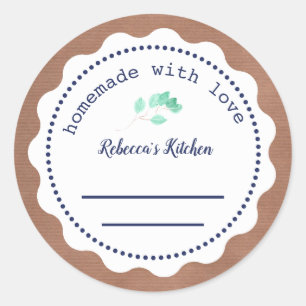 Adesivo Redondo Canning personalizada com emperramento   Homemada