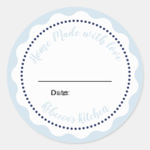 Adesivo Redondo Canning personalizada com emperramento   Homemade