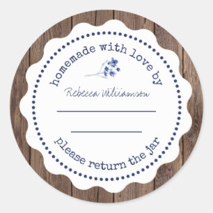 Adesivo Redondo Canning personalizada com emperramento   Homemade