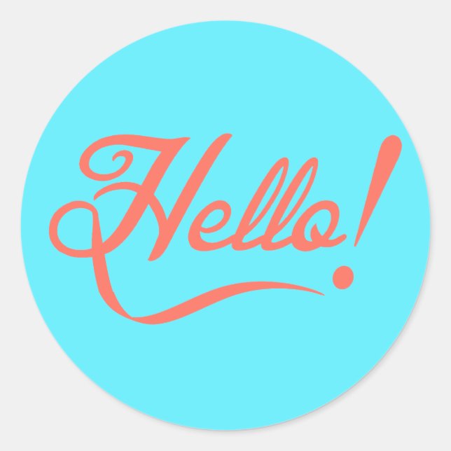 Adesivo Redondo Cano macio e Bitterdoce Olá (Frente)