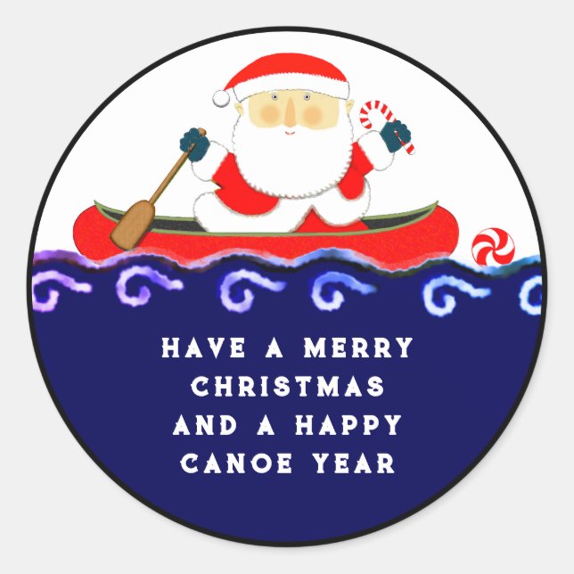 Adesivo Redondo Canoa de Campos de Natal (Frente)