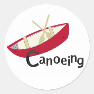 Adesivo Redondo Canoa Vermelha