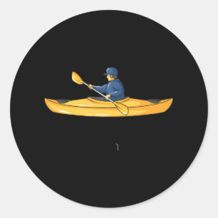 Adesivo Redondo Canoing Kayak Kayaking