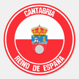 Adesivo Redondo Cantabria Round Emblem
