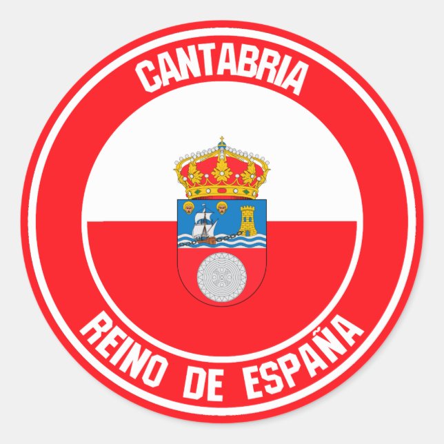 Adesivo Redondo Cantabria Round Emblem (Frente)
