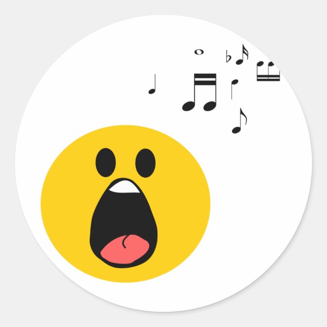 Adesivo Redondo Cantando (Frente)