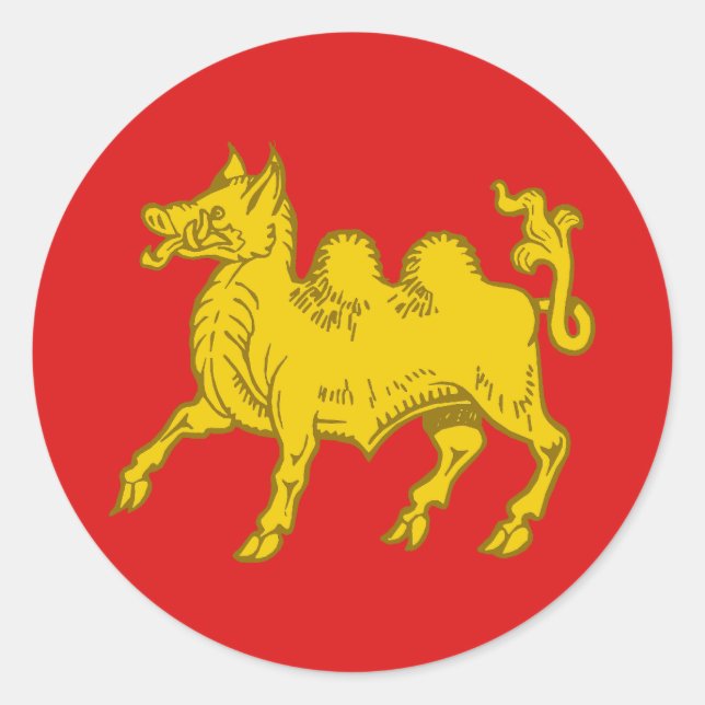 Adesivo Redondo Cantão de Attilium Populace Crachá (Frente)