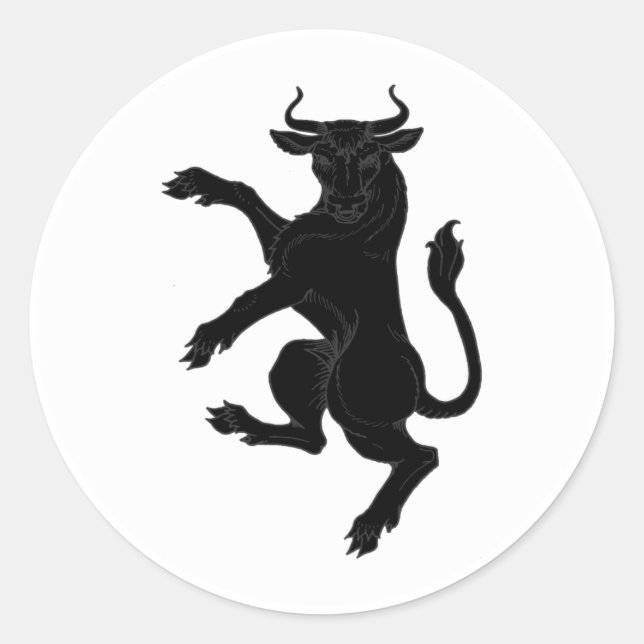 Adesivo Redondo Cantão de Cluain Populace Crachá (Frente)